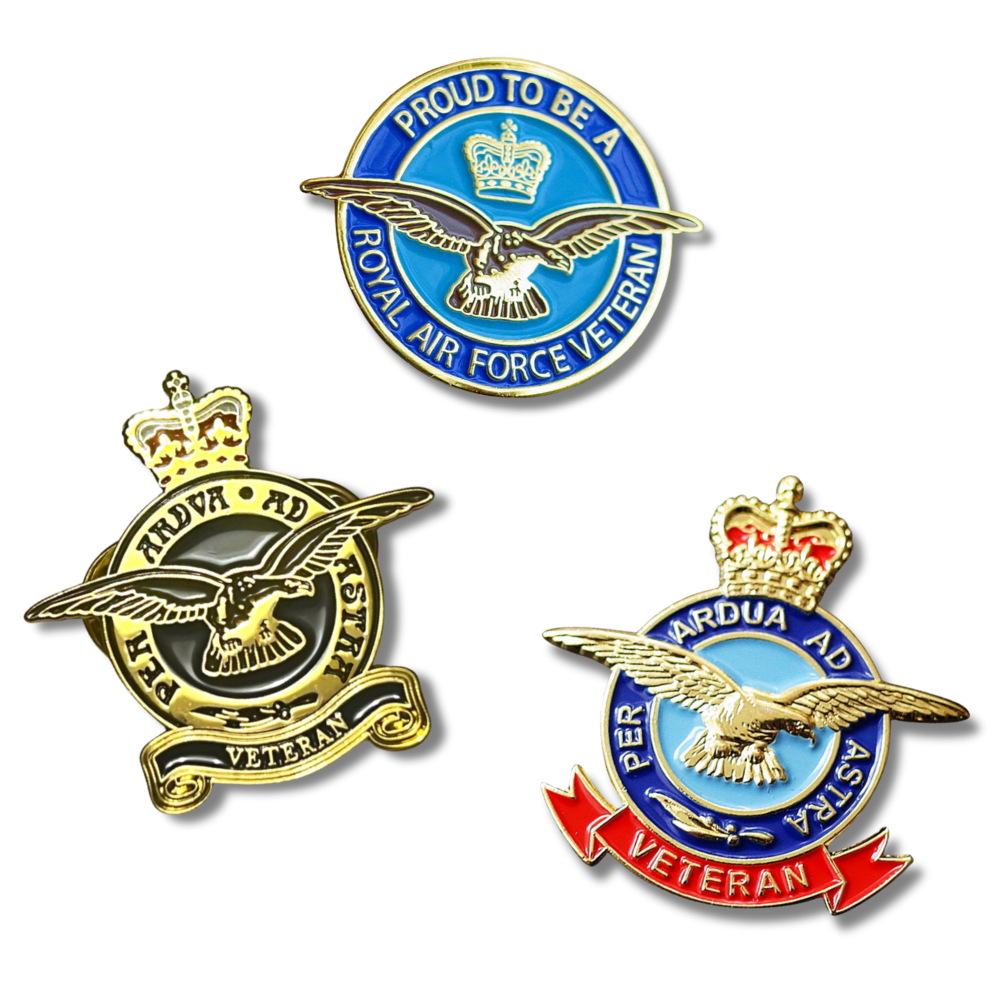 Proud RAF Veteran Triple Pin Bundle
