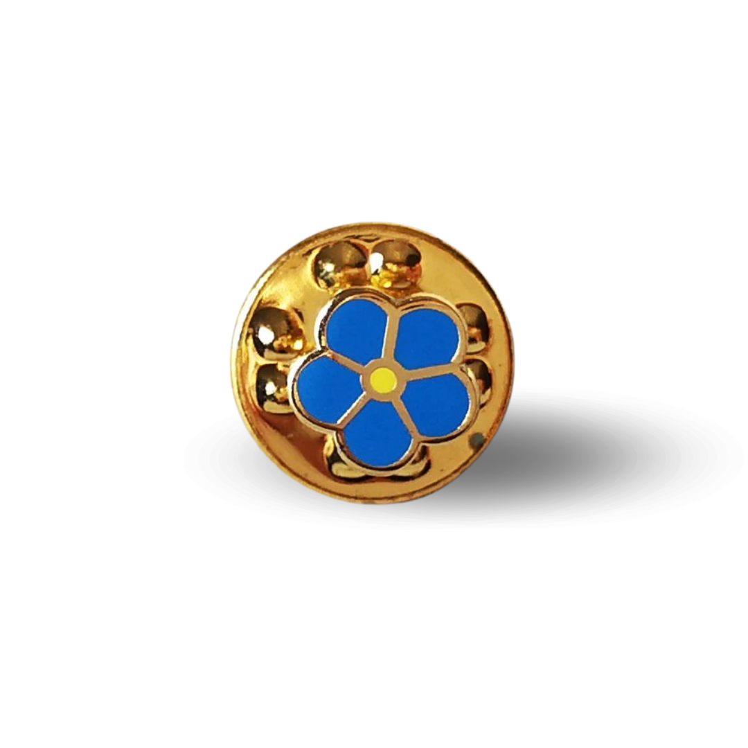 Masonic Forget Me Not Enamel Pin Badge