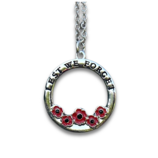 Lest We Forget Flanders Flower Necklace