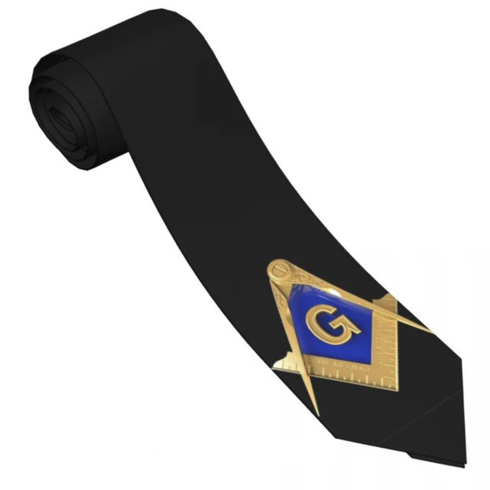 Freemason Midnight Black Insignia Tie