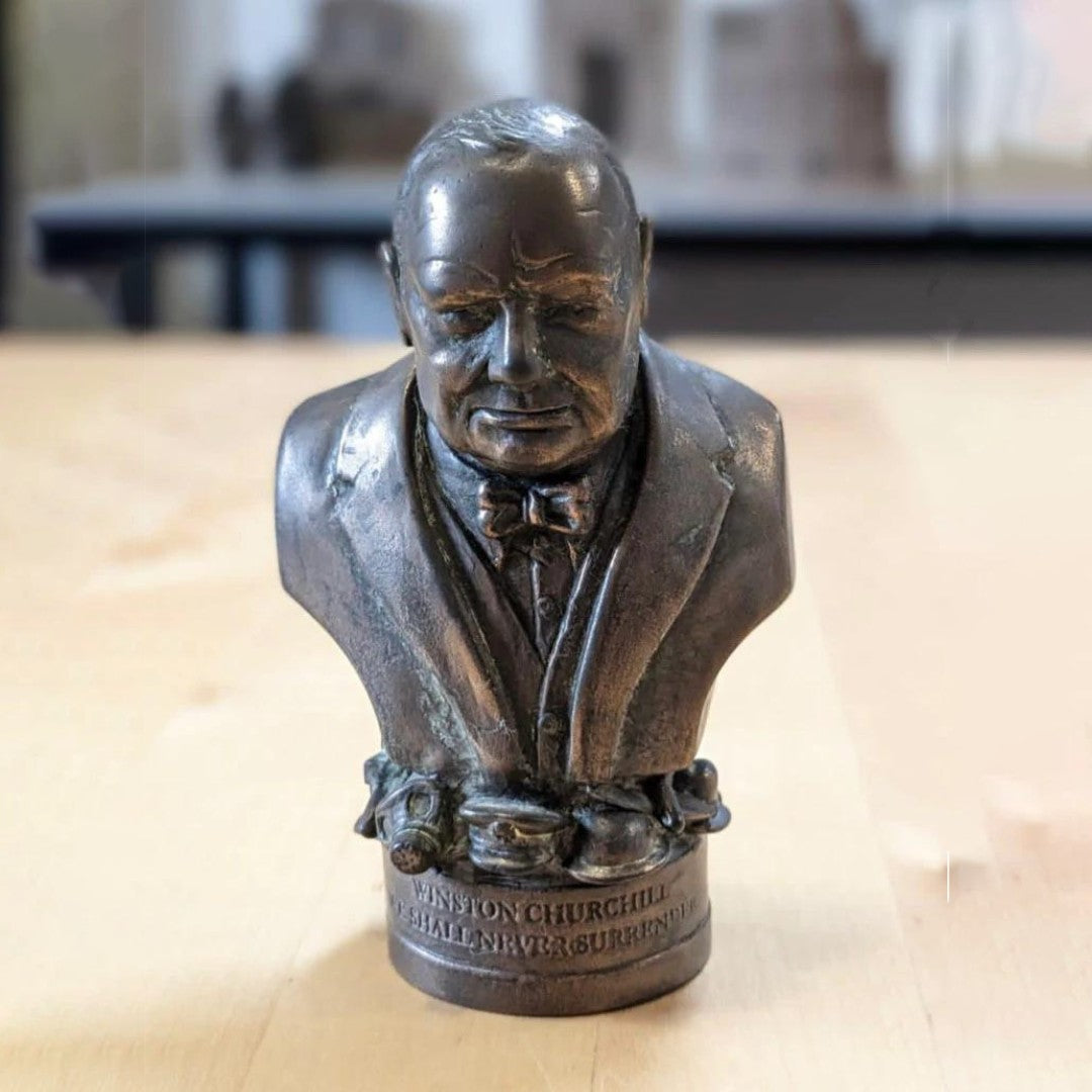 Bronze Gild Bust of Sir Winston Churchill