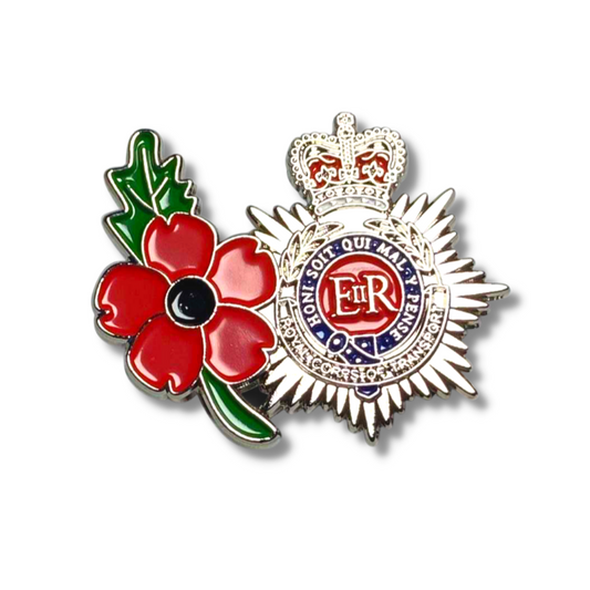 The Late Queen's ER Elizabeth Regina and Red Flower Brooch