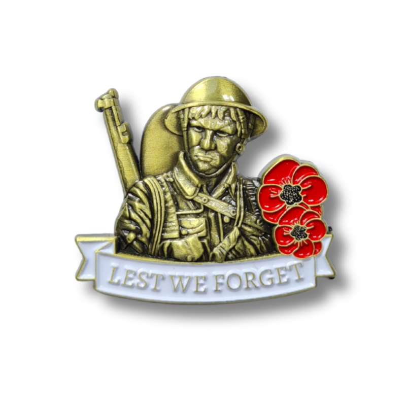 Lone Soldier & Lest We Forget Soldier Pin Bundle