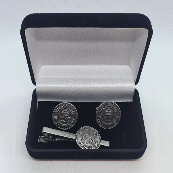 The Great War 110th Anniversary Commemorative Cuff Links & Tie Pin Set 2024