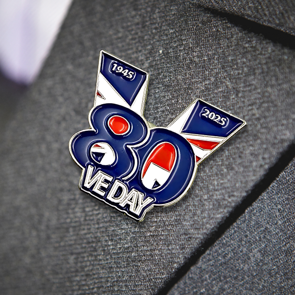VE Day 80 V-Shaped Pin