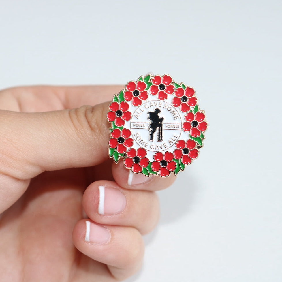 All Gave Some.. Wreath Brooch