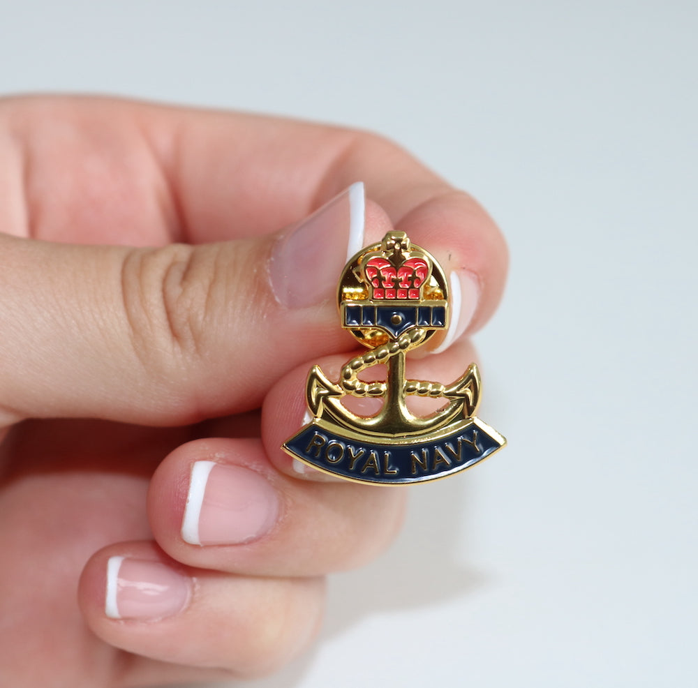 Royal Navy Crown and Anchor Pin Badge