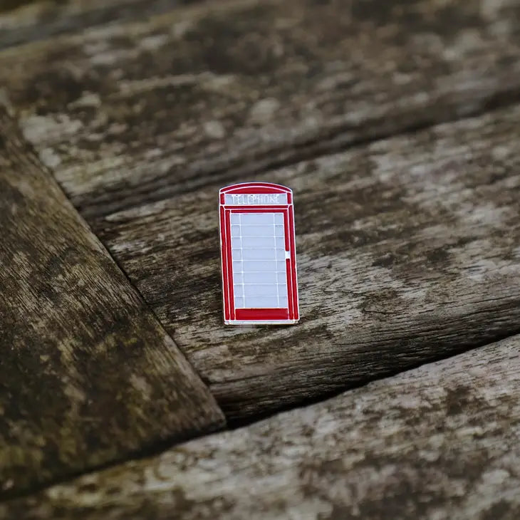 British Red Telephone Box Lapel Pin Badge