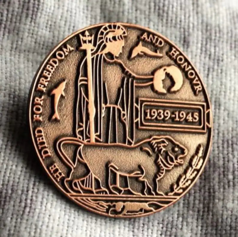 Death Plaque - "Dead Man's Penny" Pin Badge