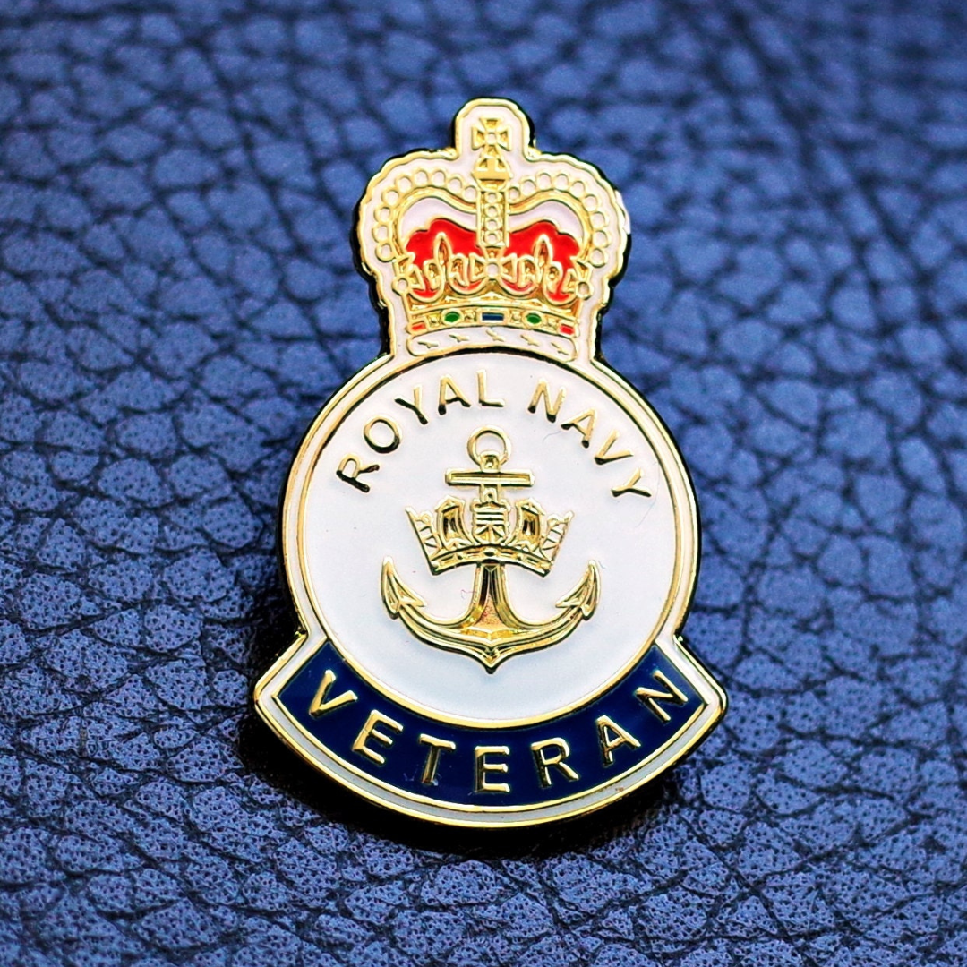 Royal Navy Veteran Badge - White