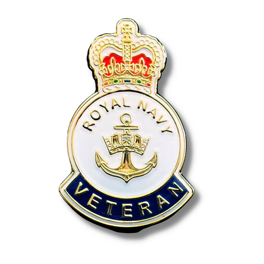 Royal Navy Veteran Badge - White