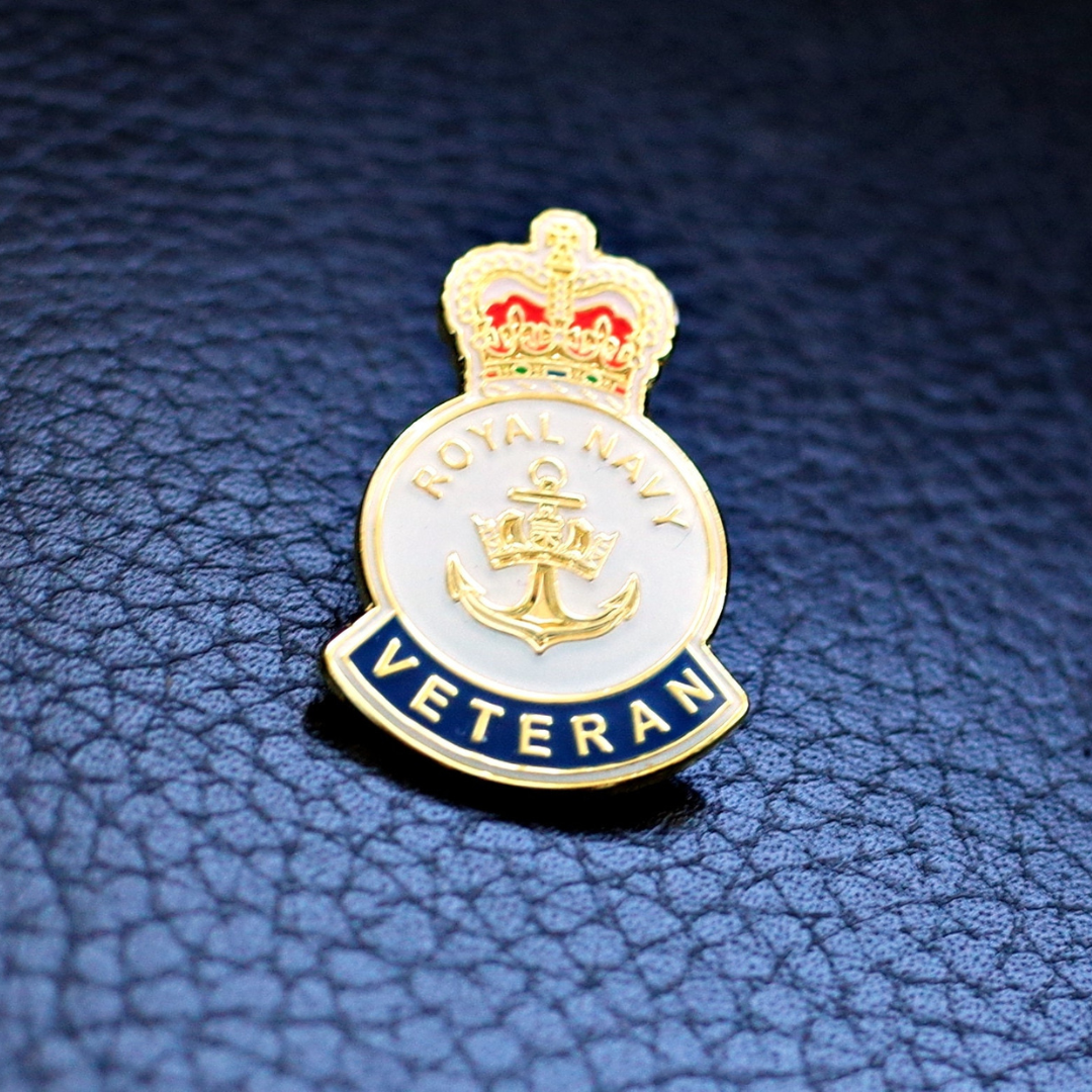 Royal Navy Veteran Badge - White