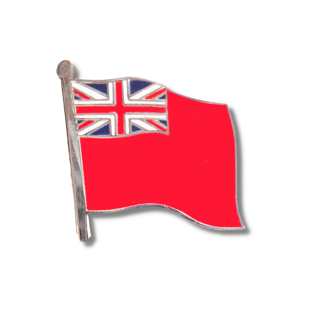 Merchant Navy Red Ensign Wavy Flag Pin Badge