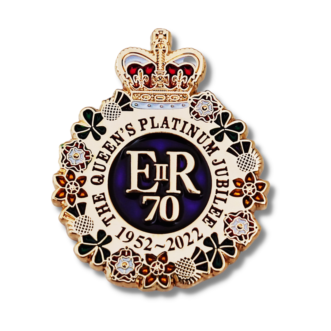 Queen's Platinum Jubilee Memorabilia Lapel Pin Badge Brooch ER II 70