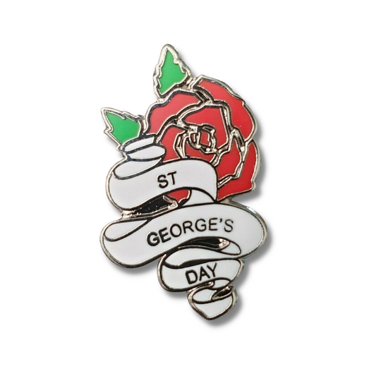 English Rose St George's Day Enamel Pin Badge