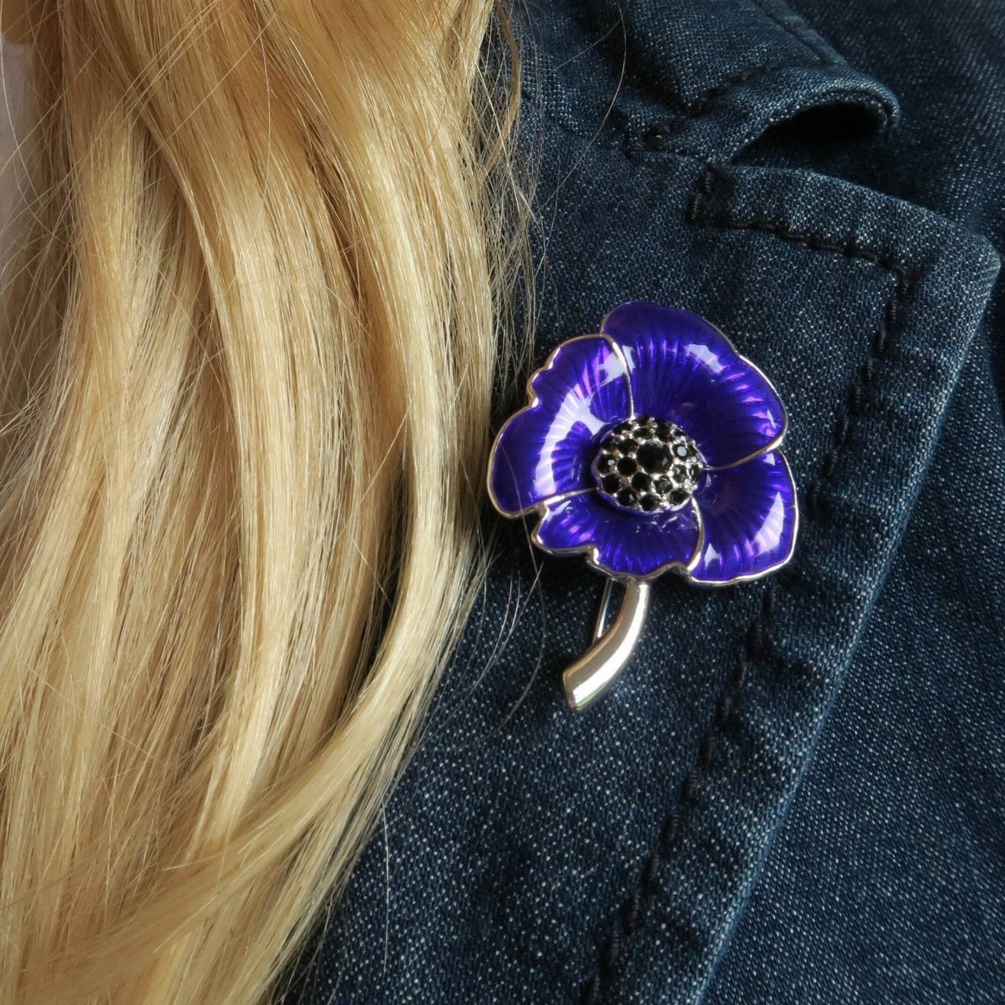 Purple Remembrance Brooch