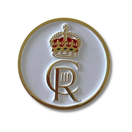 King Charles III Cypher Enamel Badge