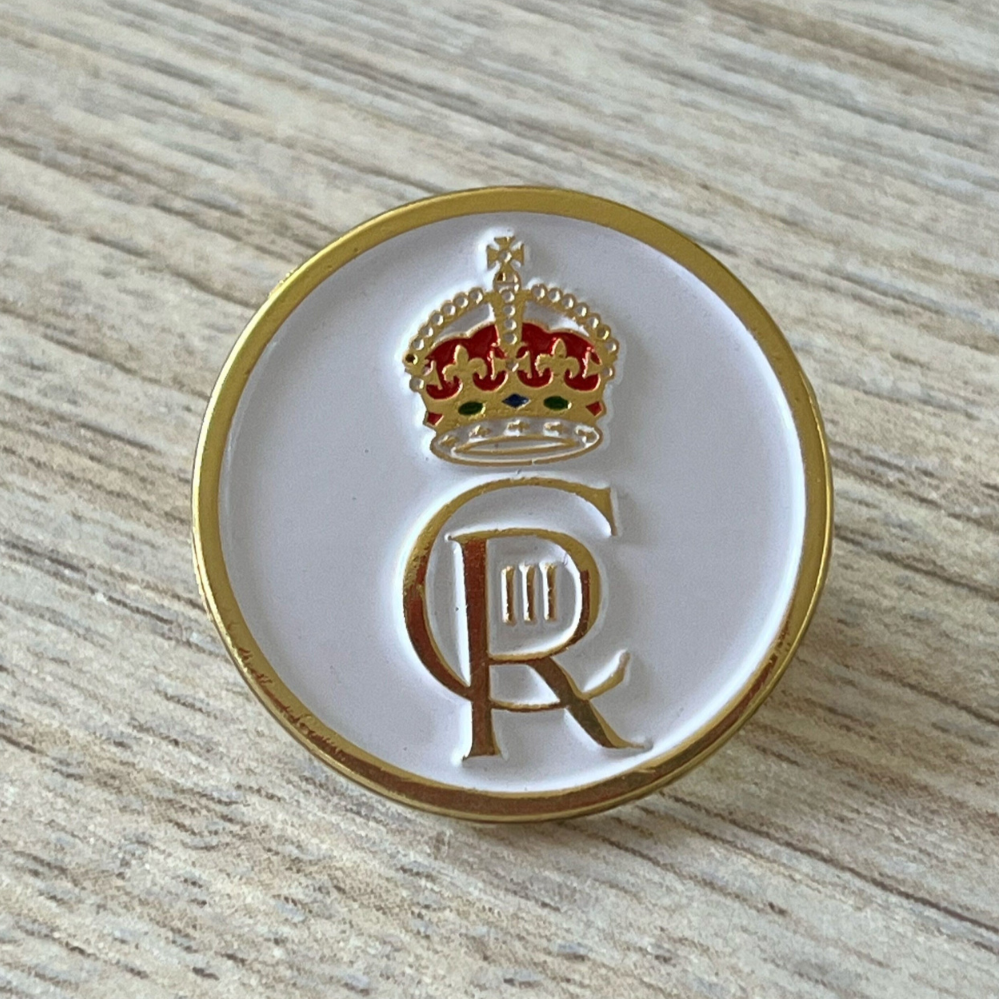 King Charles III Cypher Enamel Badge