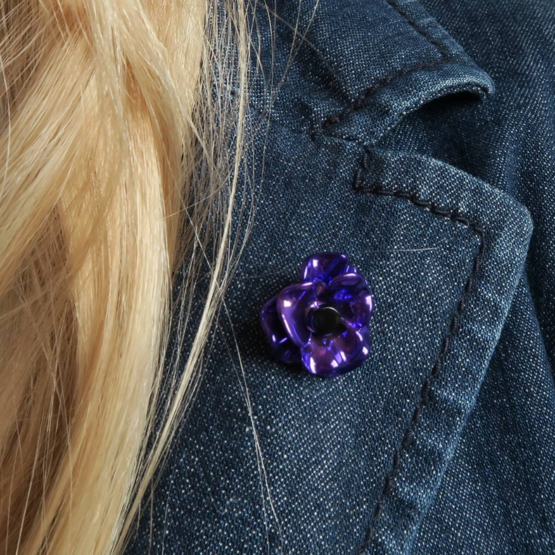 Purple Flower Lapel Pin