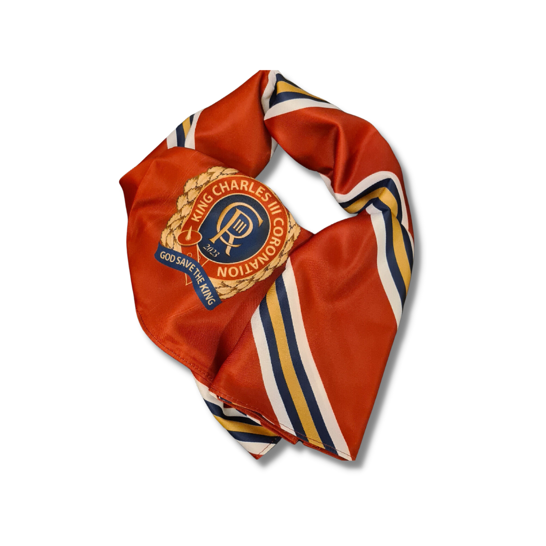 King Charles III Coronation Ladies Satin Scarf