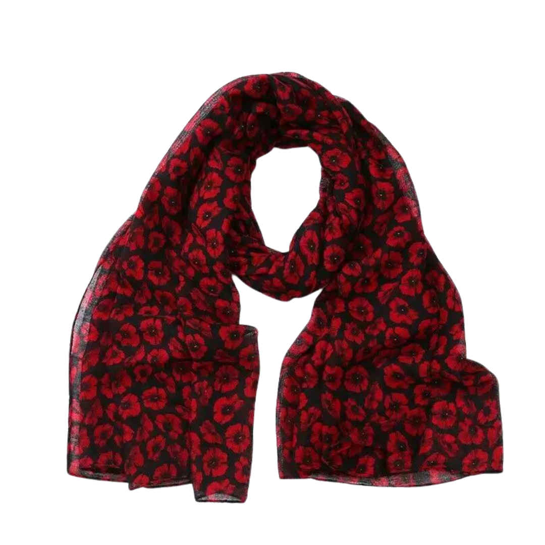 Mini Red Flower Scarf