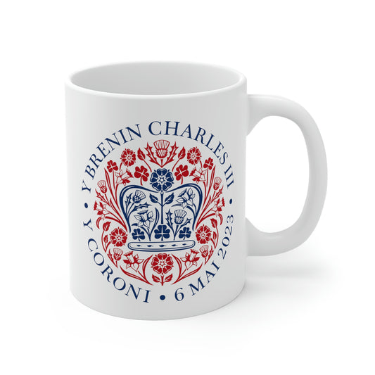 King Charles III Official Coronation Logo Mug (Welsh)
