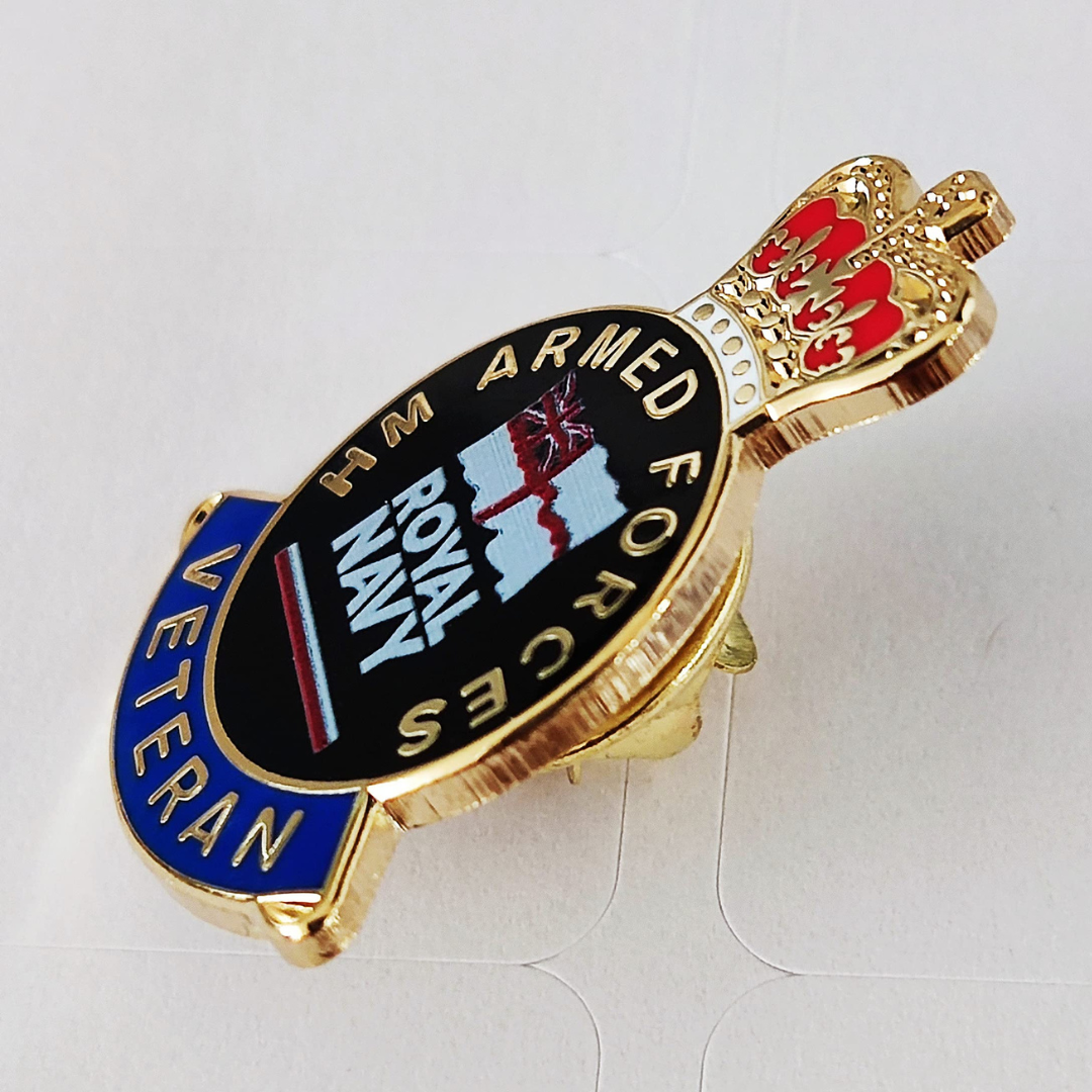 Royal Navy Veteran Badge - Black