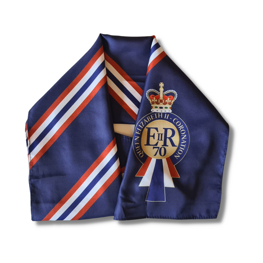 Queen Elizabeth II Coronation Ladies Satin Scarf