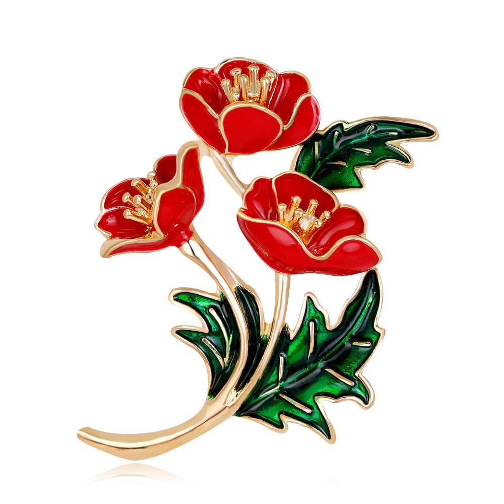 Three Remembrance Flower Brooch – BRITISH PRIDE