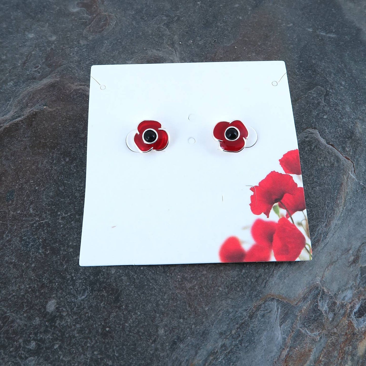 Red Stud Earrings