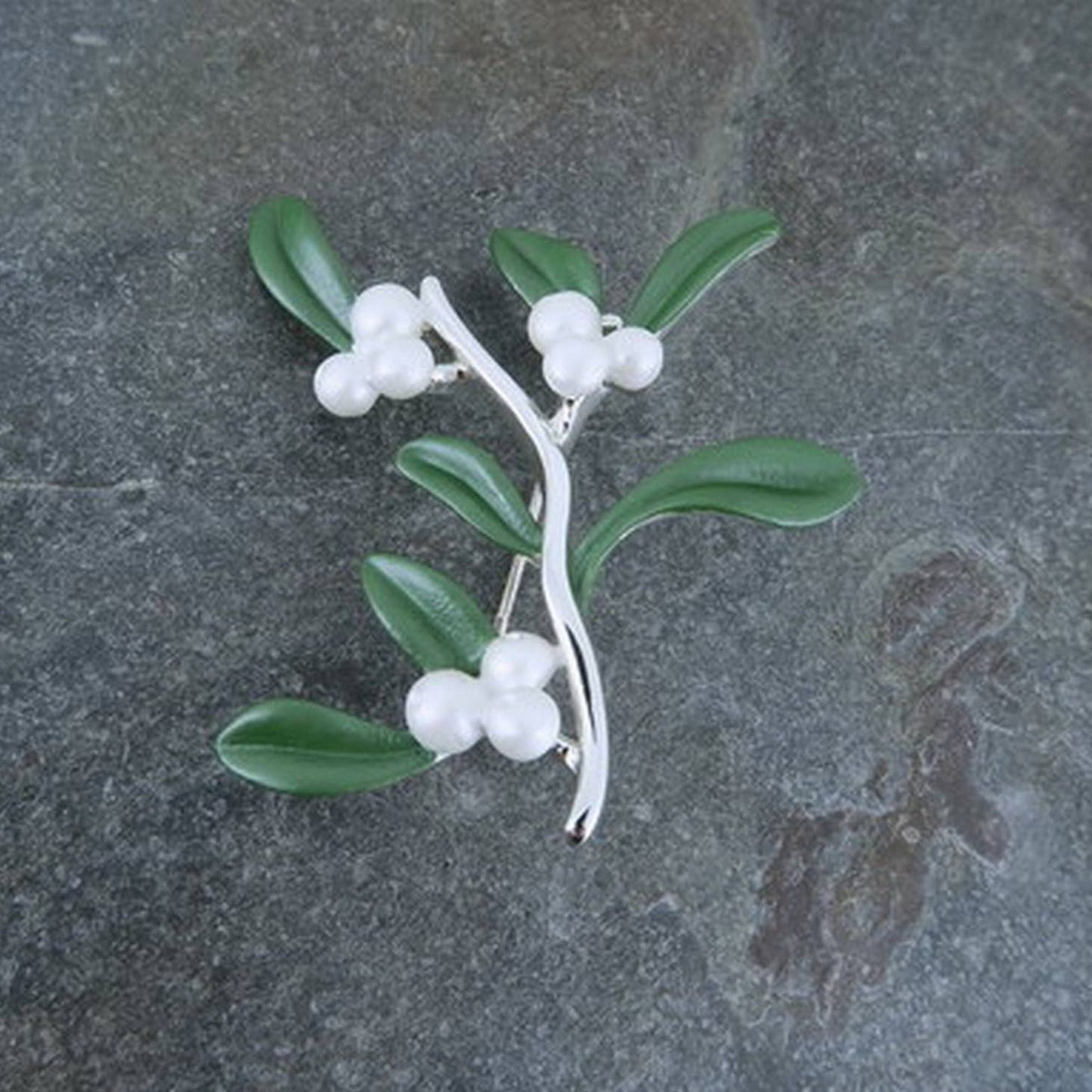 Mistletoe Christmas Brooch