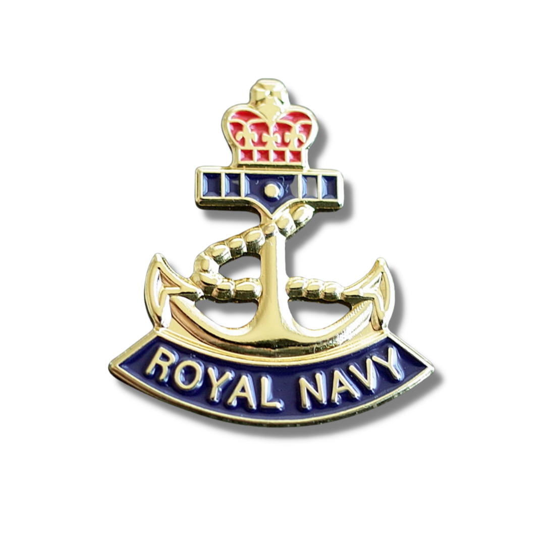 Royal Navy Crown and Anchor Pin Badge