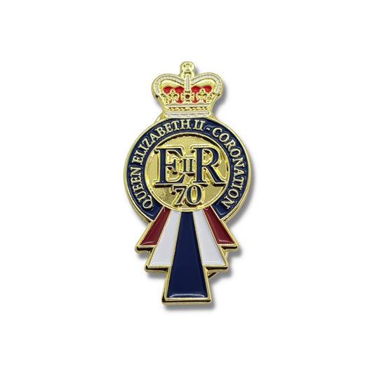 Queen Elizabeth II Coronation Enamel Pin Badge