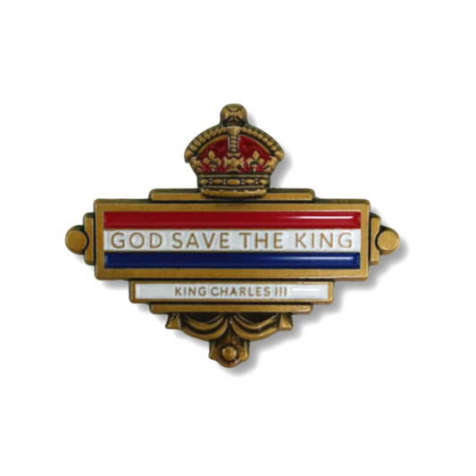 God Save the King - King Charles III Enamel Badge