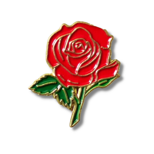 ENGLISH ROSE PIN BADGE