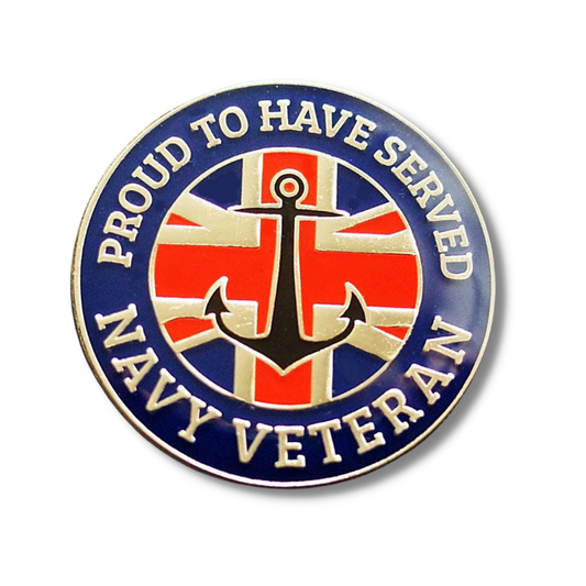 Proud To Have Served - Navy Veteran Pin Badge