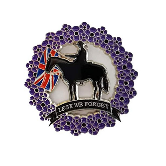Purple UK Cavalry Horse Pin