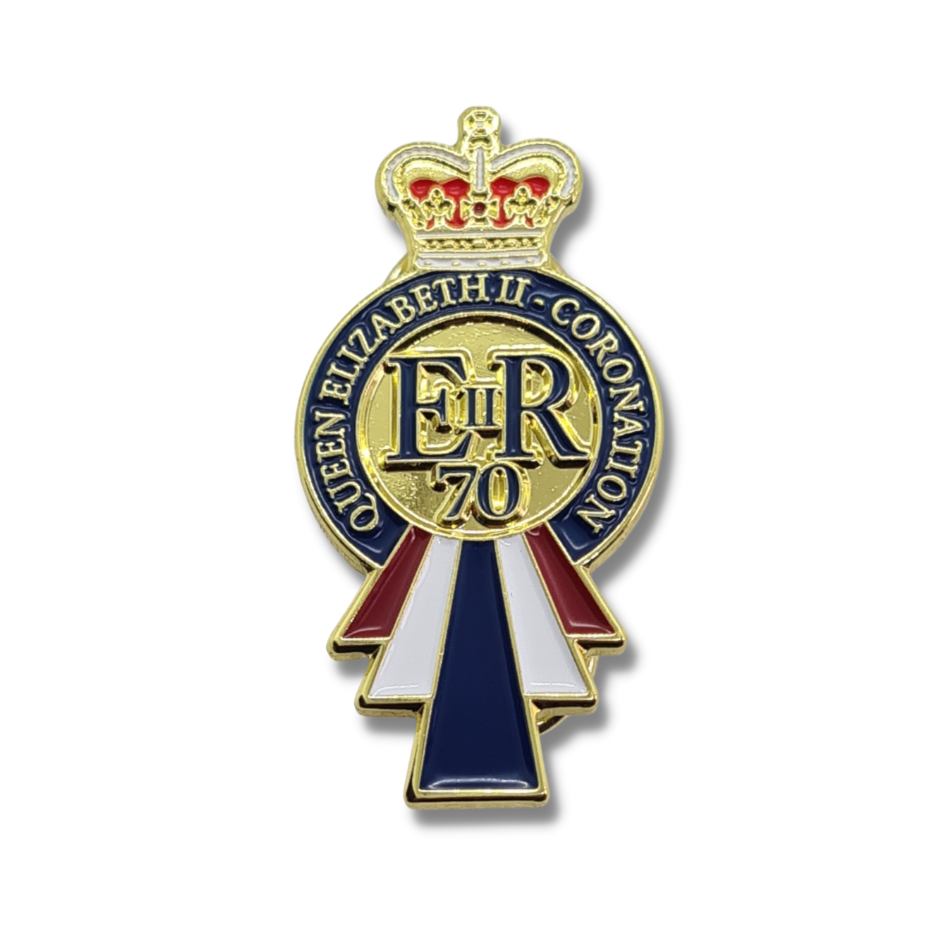 Queen Elizabeth II Coronation Enamel Pin Badge