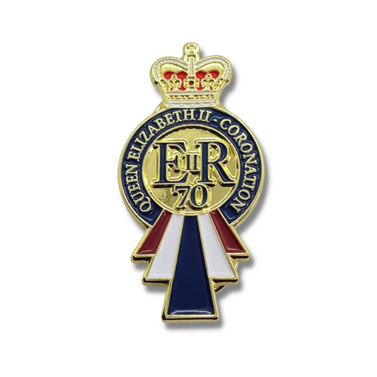 Queen Elizabeth II Coronation Enamel Pin Badge