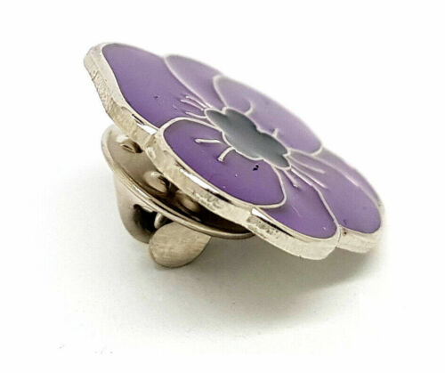 Shiny Purple Flower Pin Badge