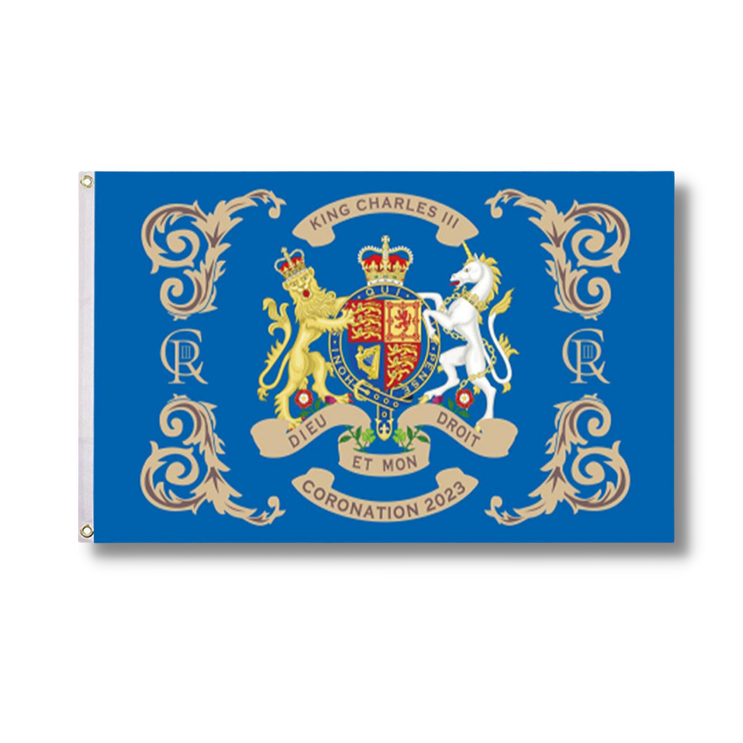 King Charles III Coronation Banner Flag - 5’x3′