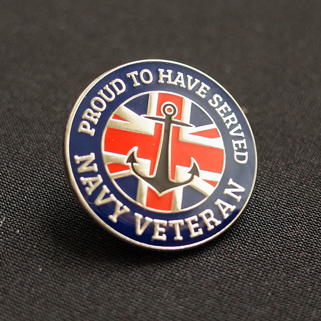Proud To Have Served - Navy Veteran Pin Badge