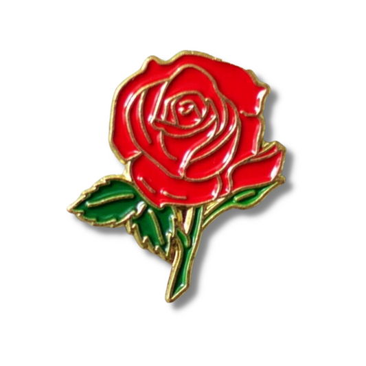 English Rose Pin Badge