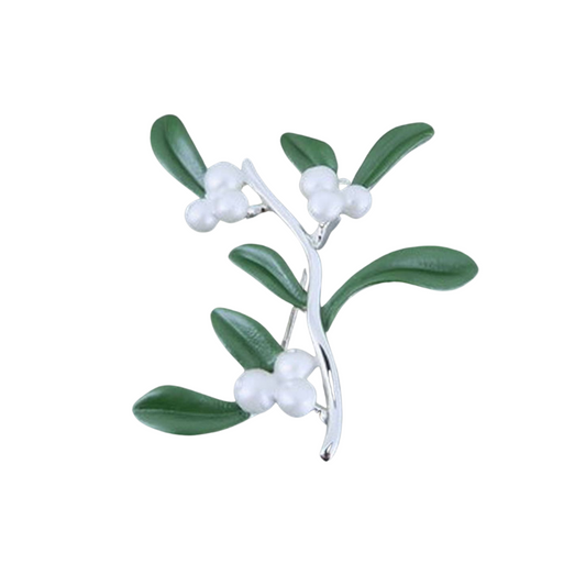 Mistletoe Christmas Brooch