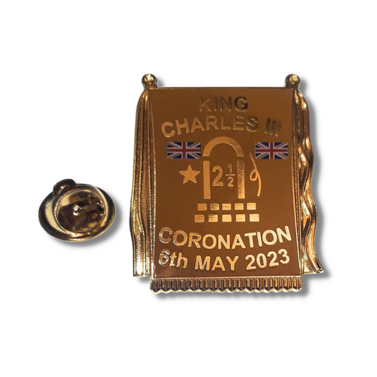 King Charles Coronation Orange Order Banner Lapel Pin Badge