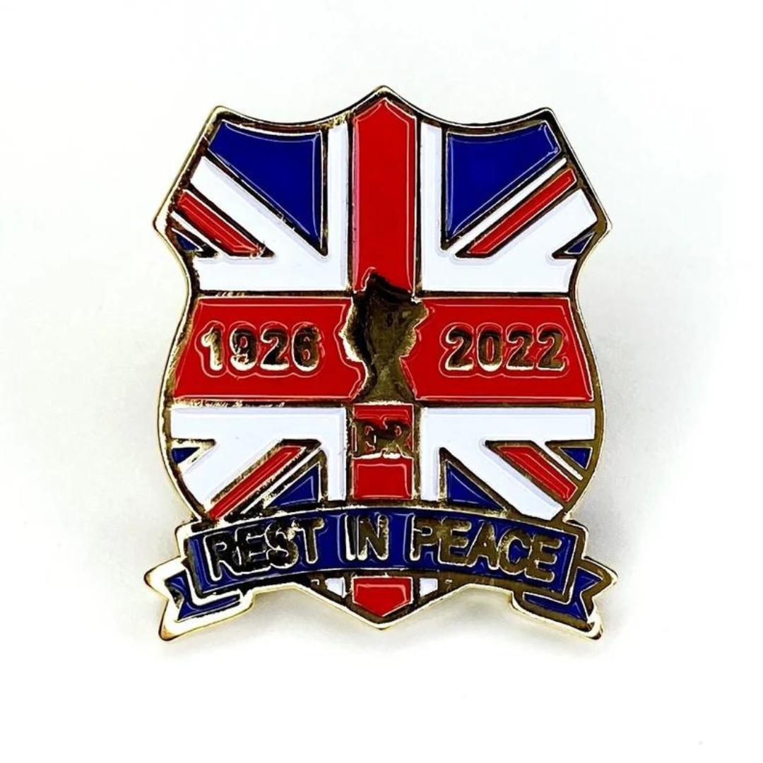 ER Date Marked ‘Rest In Peace’ Pin Badge