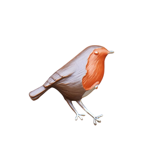 Robin Red Breast Enamelled Brooch