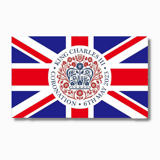 King Charles III Official Coronation 2023 Emblem Flag - 5’x3′
