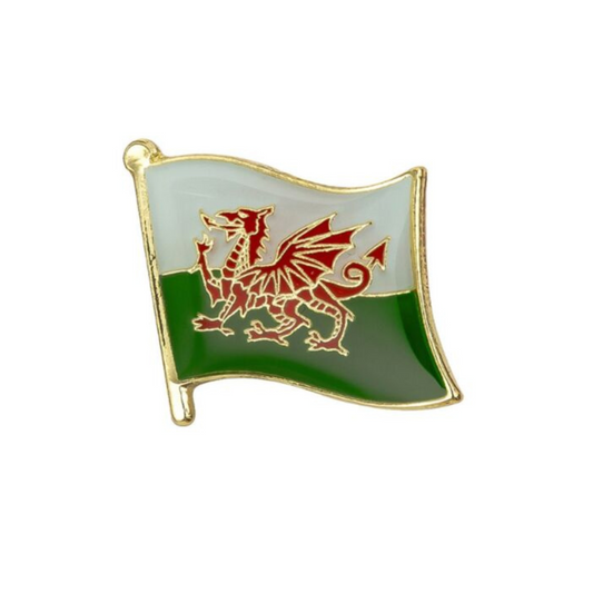 Welsh Flag Rugby Support Badge
