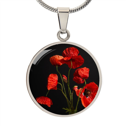 Round Flanders Flower Necklace